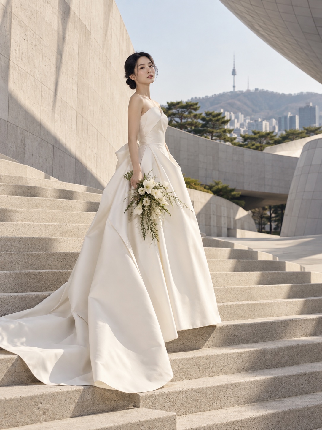 도시적인 실루엣 AI 콘셉트 화보